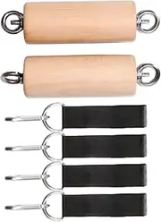 Workout Handles | 2X Wooden Climbing Strength Hold Grips - Portable Outdoor Training Handles Home Gym Fitness Accessories for Workplace Or Travel