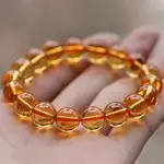 CRYSTAL YELLOW GOLD BRACELET INGOT MORE LUCKY YELLOW 天然全透聚財招