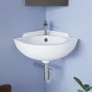 Renovators Supply White Corner Wall Mount Bathroom Sink 20 1/2" with Overflow