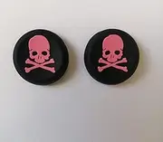 Pack of 2pc Soft Silicone Thumb Grip Stick Cap Cover Controller KeyCaps Grips For PS3, PS4,Xbox360, Xbox One & Xbox Series X S ( Pink Skulls )