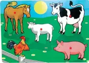 Melissa & Doug First Peg Farm Puzzle (NEW) 1135