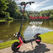 Dual Motor Electric Scooter 80KM/H 4000W 70KM Range 11" Tyre Off Road