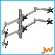 Atdec Six Monitor Arm 750mm Post Desk Silver