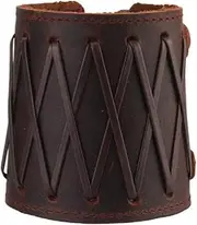 [Original Tribe] Antique Men's Brown Leather Cuff Bracelet Leather Wrist Band Wristband Handcrafted Jewelry Sl2433