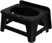 Lljsszr Portable Toilet for Outdoor Activities, Foldable Storage Box, Emergency Potty for Camping and Beach, S Black