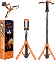 Saker Portable Camping Light with Stand 73.2" Rechargeable Work Orange
