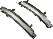 Turn Signal Lights for Skoda for Octavia 2009-2013 for Superb 2008-2014 Dynamic LED Turn Signal Blinker Mirror Flasher Light Sequential Lamp 2 PCS Turn Signal Lights(White)