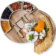 Charcuterie Cheese Board and Platter Set - Made from Acacia Wood