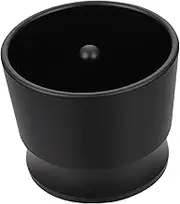 Amosfun 1Pc Black Aluminium Alloy Coffee Receiving Cup for Espresso Machine Creative Coffee Cup for Coffee Shop Office Home Use Smooth Surface Design