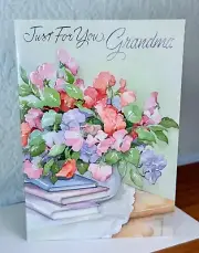Vintage Simon Elvin/Sue Hill "Just For You Grandma" Happy Birthday Greeting Card