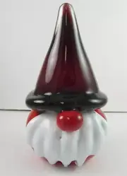 6.75" Art Glass GNOME figurine hand blown Decorative figure tomte
