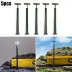 Model Railway Lights and Decor 5 Pcs Lattice Mast Light Set for N Scale Layouts