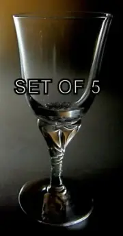Sasaki Crystal Hawthorne Clear (SET OF 5) Cordial glasses 4 1/8" NEW