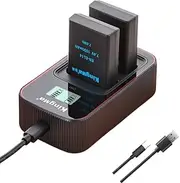 Battery Charger/Battery Set for EN-EL14/Nikon D3100 D3200 D3300 D3400 D5300 D5200,Quick Charger with USB-C Charging Cable Simultaneous Charging of 2 Batteries (Charger+2 Batteries)