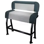 Relaxn Fixed Centre Console Black Anodised Frame White/Grey Cushion Set