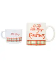 Godinger Christmas Little And Big Mug Set