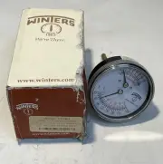 WINTERS TTD401 SCALE TRIDICATOR THERMOMETER 2.75"X3" 0-75 & 30-250 PSI/KPA F/C