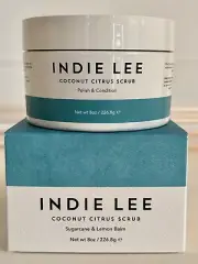 NIB Indie Lee COCONUT CITRUS SCRUB Sugarcane & Lemon Balm BODY SCRUB