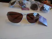 FOSTER GRANT ELEGANCE SUNGLASSES WHITE METAL FRAMES 100% UVA UVB PROTECTION