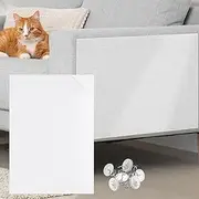 uxcell Anti Scratch Furniture Protector, 4 Sheets 17" x 12" Single-Sided Sticky Couch Protector from Cat Claws, Clear Protectors from Cats Scratching for Sofa Corners, Walls, Doors