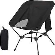 Portable Camping Chair - Compact Folding Seat with Breathable Fabric, Metal Frame for Outdoor Adventures | Sturdy Backpack Packaging 264 lb Capacity, Ideal Fishing Lawn Hiking Pi