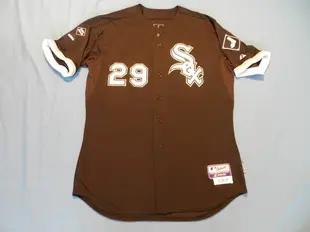 MLB CHICAGO WHITE SOX 白襪隊 #29 JOHNSON GAME USED BLACK JERSEY