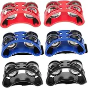 JOINPAYA 6pcs Foot Tambourine Durable Percussion Instrument for Adults Unique Crisp Sound Easy to Use Foot Instrument for Music Performance