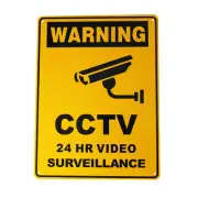 WARNING SIGN CAMERA CCTV Metal SECURITY 300x200mm UNDER 24H SURVEILLANCE OUTDOOR