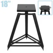 18" Speaker Stand with Adjustable Spikes For Bookshelf Speakers Easel Style