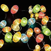 10 Ft 30 LED Easter Lights Decorations, Battery Operated String Lights Copper Wire Fairy Spring Decorations for Home Indoor Outdoor Window Tree Party