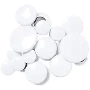 J.Burrows Round Magnets White 45 Pack