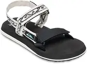 [Quiksilver] Men's Monkey Caged Sandals, Black White, 47 EU