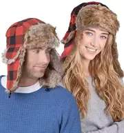 Winter Trapper Hat for Men & Women - Winter Hat with Ear One Size Lumberjack