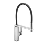 Brass Swivel Spout Pull Out Down Brushed Kitchen Mixer Laundry Tap Faucet