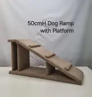 Dog Ramp + Platform 50cmH Allspice Carpet Solid Built To Last Australian Made