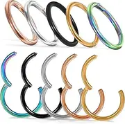 [DEARMAMY] Stainless Steel Nose Rings Set Women's Nose Hoops Fashion Comfortable Fit
