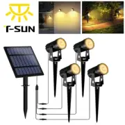 Warm White LED Solar Spot Light Outdoor Garden Yard Lawn Pathway Floodlight IP65