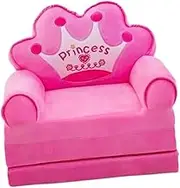 Convertible Sofa for Kids, Armchair That Folds Out to Lounger for Children, Pink