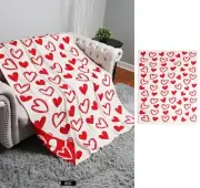 ComfyLuxe Heart Pattern Throw Blanket