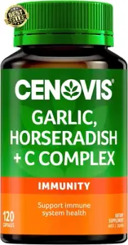 Garlic, Horseradish + C Complex Capsules 120 - Supports Immune System Health - R