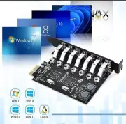 Eluteng SuperSpeed 7 Ports USB3.0 PCI-E Expansion Card Adapter, 5Gbps