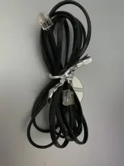7ft Telephone Line Cord Cable Wire DSL Modem Fax Phone to Wall - Black