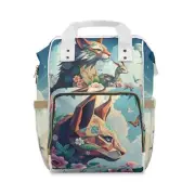 Colorful Animal Print Diaper Backpack, Stylish Baby Bag, Perfect for Parents,
