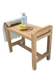 20" A GRADE TEAK WOOD STOOL SHOWER HOME BATH / SPA / GARDEN OUTDOOR TEAKWOOD
