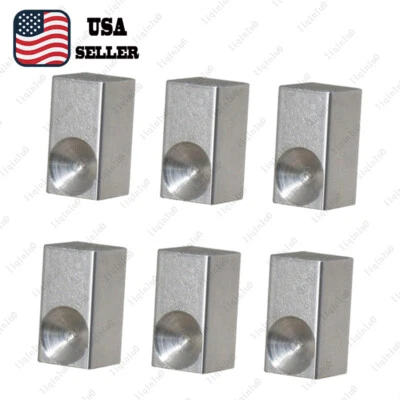 6 Pcs Stainless Steel String Lock Insert Blocks For Floyd Rose Tremolo - Chrome