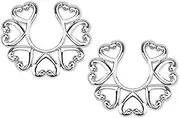 Pierced Owl Vintage Hearts Clip On Non Pierce Nipple Rings - Sold as Pair by