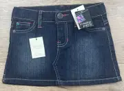 Pumpkin Patch Bohemian Girl Adjustable Waist Denim Mini Skirt Girls Size 2 NWT