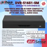 DVR-516S1-SM DAHUA NO LOGO DVR 16CH UP TO 5MP 4IN1 AUDIO COAX 1 SATA PENTABRID