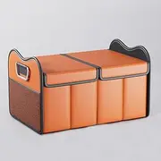 Collapsible Trunk Organizers for Mazda CX-8 SUV 2020 2021 2022 2023, Spacious Multi Compartment Storage Box for Travel Groceries Camping,Orange
