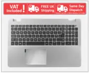 Dell Inspiron 15 5593 5594 Palmrest Upper Case UK Layout QWERTY Keyboard Silver